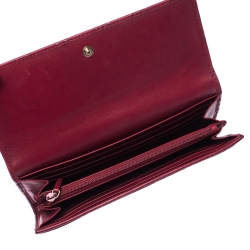 Gucci Red Guccissima Leather Lovely Heart Continental Wallet