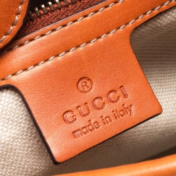 Gucci Orange Leather Medium GG Running Tote