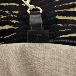 Pre Owned Gucci Zebra Print Web Canvas Jackie O Bouvier Hobo