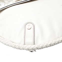 Pre Owned حقيبة غوتشي بريت جلد متوسطة كريمية بشراشيب