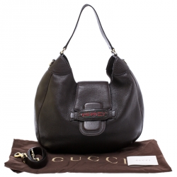 Gucci Dark Brown Leather New Pelham Shoulder Bag