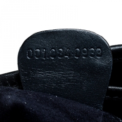 Pre Owned Gucci Black Web Leather Drawstring Bucket Bag