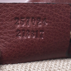 مملوكة مسبقًا حقيبة ماسنجر غوتشي مراكش كانفاس شراشيب GG بيج/ حمراء داكنة