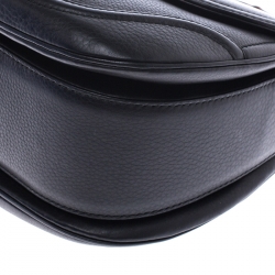 Pre Owned Gucci Black Leather Large New Bamboo Tassel Top Handle Bag