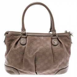 مملوكة مسبقًا حقيبة يد غوتشي سوكي جلد غوتشيسيما خضراء زيتونية