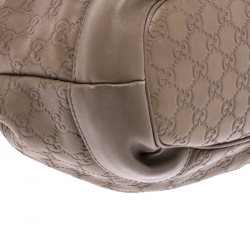 مملوكة مسبقًا حقيبة يد غوتشي سوكي جلد غوتشيسيما خضراء زيتونية