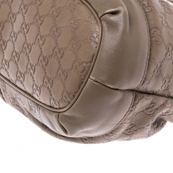 مملوكة مسبقًا حقيبة يد غوتشي سوكي جلد غوتشيسيما خضراء زيتونية