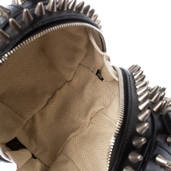 Pre Owned Gucci Black Leather Mini Spike Tifosa Bag