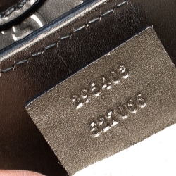 Pre Owned حقيبة كتف غوتشي سلسلة إميلي كبيرة جلد لامع غوتشيسيما خضراء زيتونية