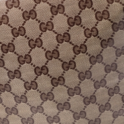 Pre Owned Gucci Beige/Brown GG Crystal Canvas and Leather Medium Babouska Studded Tote
