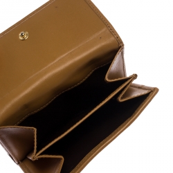 Gucci Beige GG Canvas  and Leather Dragon Head Flap Wallet