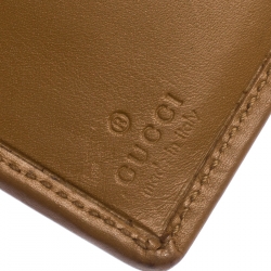 Gucci Beige GG Canvas  and Leather Dragon Head Flap Wallet