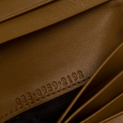 Gucci Beige GG Canvas  and Leather Dragon Head Flap Wallet