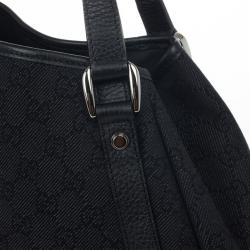 مملوكة مسبقًا Gucci Black Monogram Abbey Medium Hobo