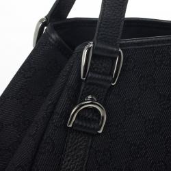 مملوكة مسبقًا Gucci Black Monogram Abbey Medium Hobo