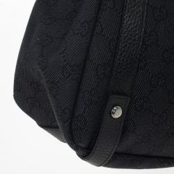 مملوكة مسبقًا Gucci Black Monogram Abbey Medium Hobo