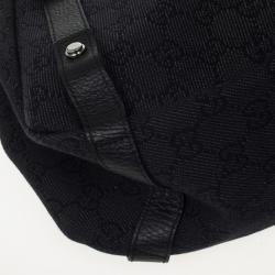 مملوكة مسبقًا Gucci Black Monogram Abbey Medium Hobo
