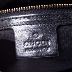 Pre Owned  GG حقيبة يد هوبو غوتشي جوكي كانفاس سوداء كبيرة