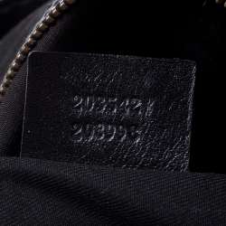 Pre Owned  GG حقيبة يد هوبو غوتشي جوكي كانفاس سوداء كبيرة