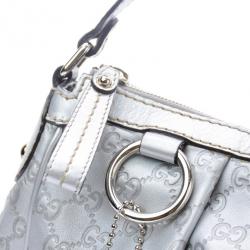 مملوكة مسبقًا Gucci Silver Guccussima Leather Sukey Medium Hobo