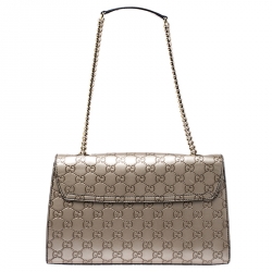 مملوكة مسبقًا Gucci Beige Guccissima Leather Medium Emily Chain Shoulder Bag