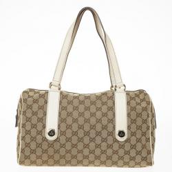 Pre Owned Gucci Beige/Ebony Large Charmy Satchel
