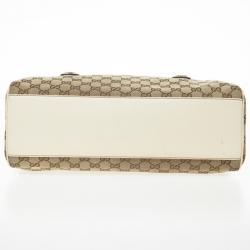 Pre Owned Gucci Beige/Ebony Large Charmy Satchel