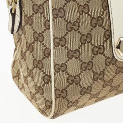 Pre Owned Gucci Beige/Ebony Large Charmy Satchel