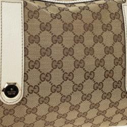 Pre Owned Gucci Beige/Ebony Large Charmy Satchel