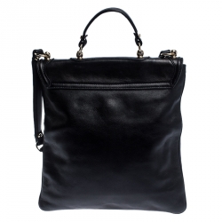 Pre Owned Gucci Black Leather Britt Messenger Bag