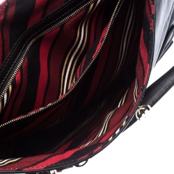 Pre Owned Gucci Black Leather Britt Messenger Bag
