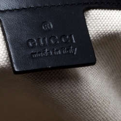 Pre Owned Gucci Blue GG Canvas and Leather Web Messenger Bag