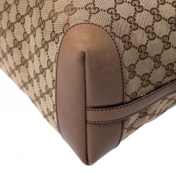 مملوكة مسبقًا Gucci Beige GG Canvas and Leather Craft Original Tote 