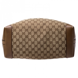مملوكة مسبقًا Gucci Beige GG Canvas and Leather Craft Original Tote 