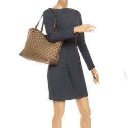 مملوكة مسبقًا Gucci Beige GG Canvas and Leather Craft Original Tote 