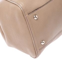 Pre Owned Gucci Beige Leather Small Soho Tote