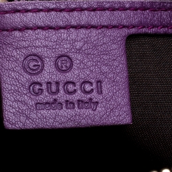 Pre Owned حقيبة غوتشي جوي بوسطن متوسطة جلد غوتشيسيما بنفسيجة