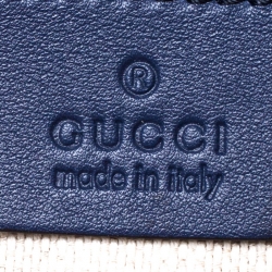 مملوكة مسبقًا Gucci Navy Blue Patent Leather Soho Clutch