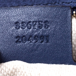 مملوكة مسبقًا Gucci Navy Blue Patent Leather Soho Clutch