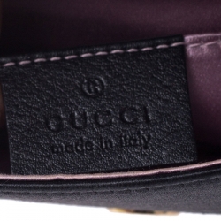 Pre Owned Gucci Black Satin Romy Continental Wallet