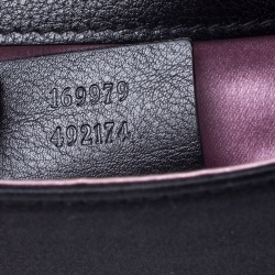 Pre Owned Gucci Black Satin Romy Continental Wallet