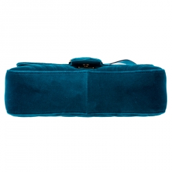 Pre Owned حقيبة كتف غوتشي ميرمونت GG صغيرة جلد مبطنة سوداء