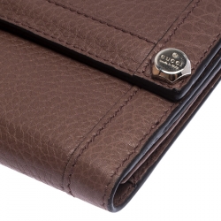 Pre Owned محفظة غوتشي كونتينيتال جلد وردية داكنة
