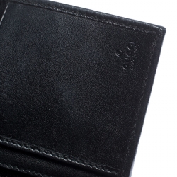 Gucci Black GG Imprime Coated Canvas Wallet on Chain
