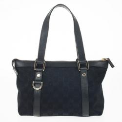 مملوكة مسبقًا Gucci Black Medium Top Handle Bag 'Abbey' Tote