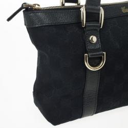 مملوكة مسبقًا Gucci Black Medium Top Handle Bag 'Abbey' Tote