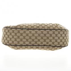 مملوكة مسبقًا Gucci Canvas 'Ladies Web' Large Hobo Handbag