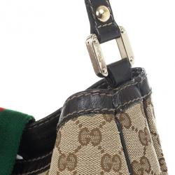 مملوكة مسبقًا Gucci Canvas 'Ladies Web' Large Hobo Handbag