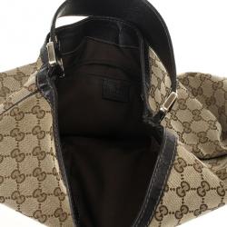 مملوكة مسبقًا Gucci Canvas 'Ladies Web' Large Hobo Handbag