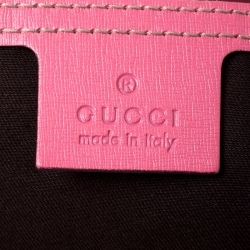 Pre Owned Gucci Beige/Pink GG Supreme Coated Canvas and Leather Joy Shopper Tote